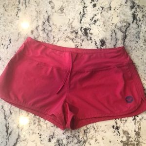 Pink workout shorts